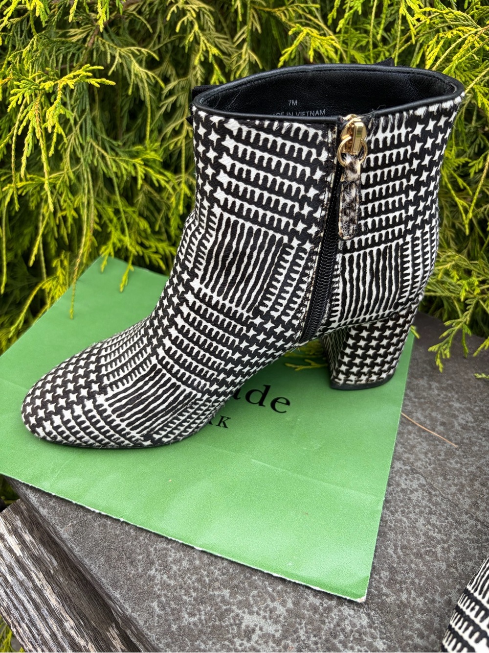 kate spade New York Calf Hair Bow Ankle Boots - Picture 5 of 10